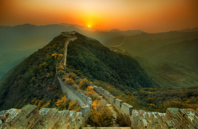 abandoned great wall of china nature overtaking growing over Picture of the Day: Nature Overtakes the Great Wall