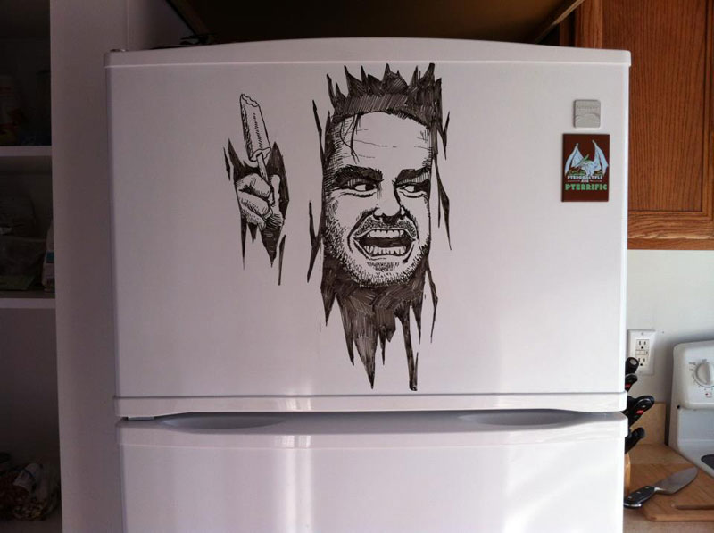 fridge drawings charlie layton freezer fridays 5 Black Marker Coffee Cup Art by Cheeming Boey