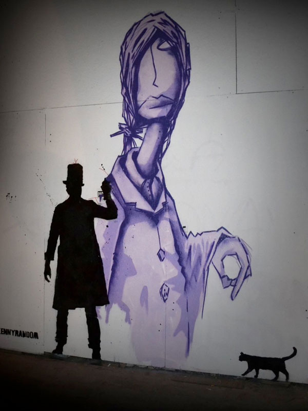 kenny random street art silhouette man (8)