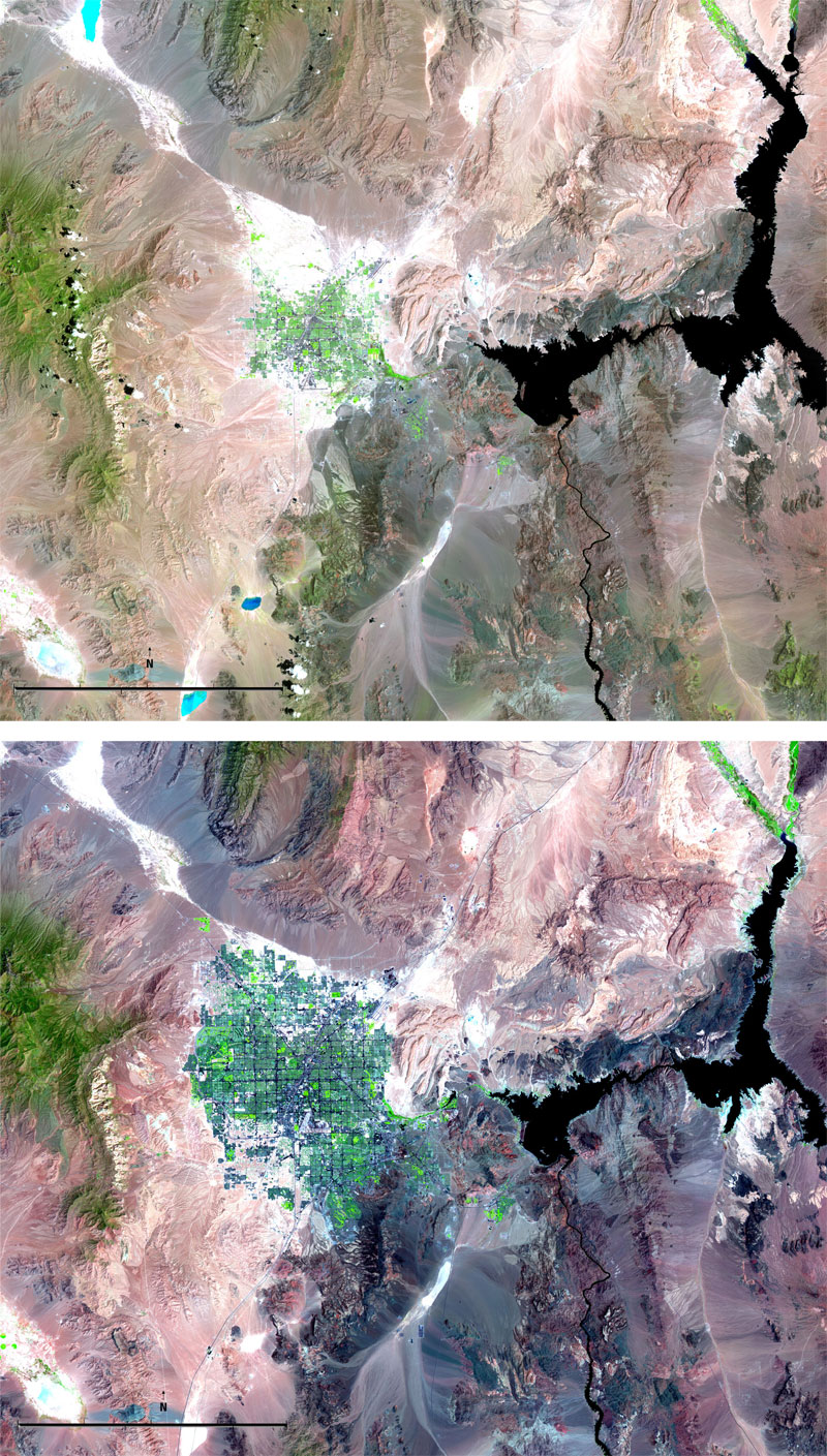 las vegas growth landsat 15 Surreal Satellite Images of Earth