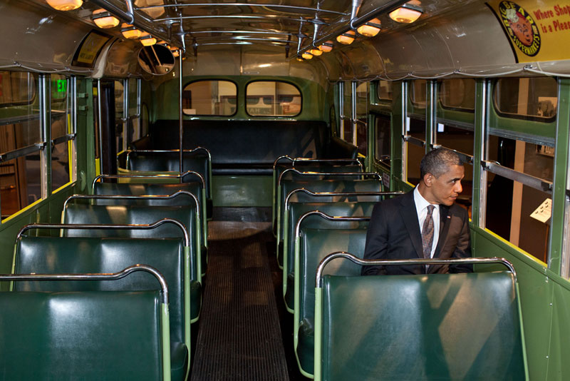 obama rosa parks bus