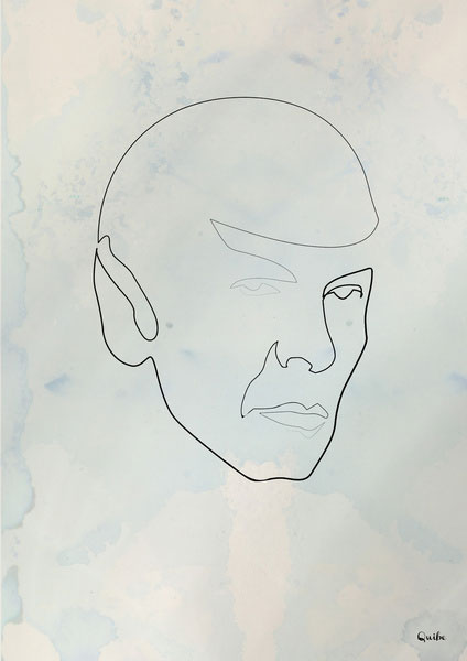 spock one line portrait by quibe