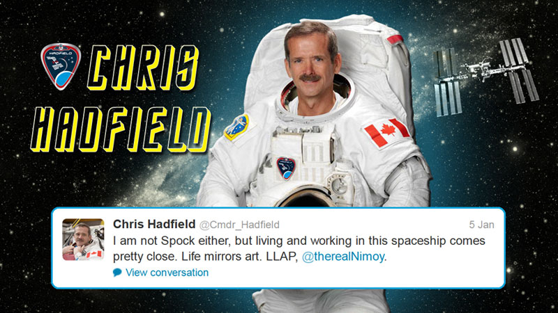 canadian astronaut chris hadfield tweets with star trek crew from space (13)