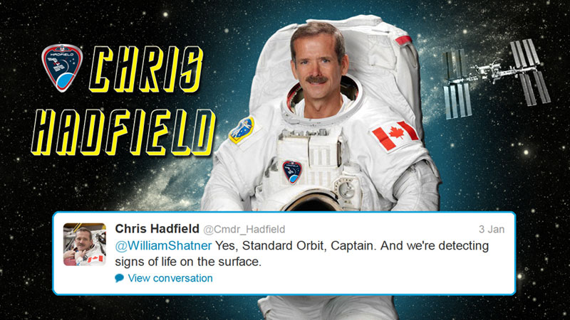 canadian astronaut chris hadfield tweets with star trek crew from space (2)