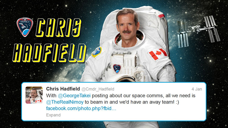 canadian astronaut chris hadfield tweets with star trek crew from space (6)
