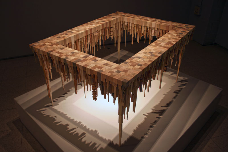cityscape sculpture carved from wood james mcnabb (1)