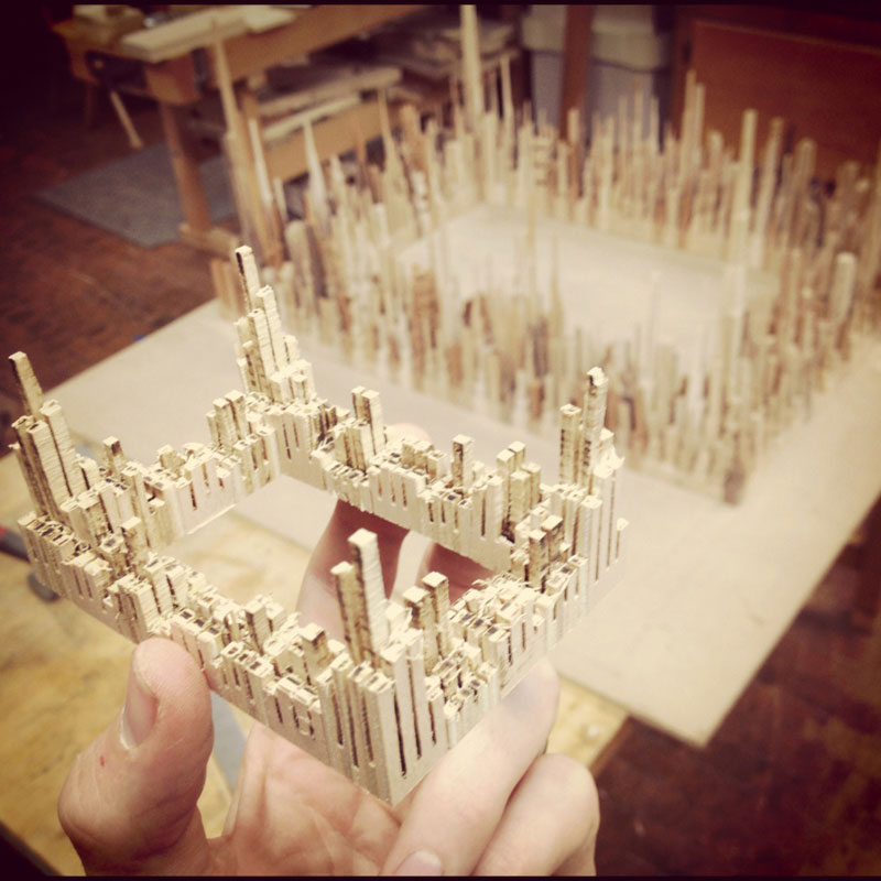 cityscape sculpture carved from wood james mcnabb (7)