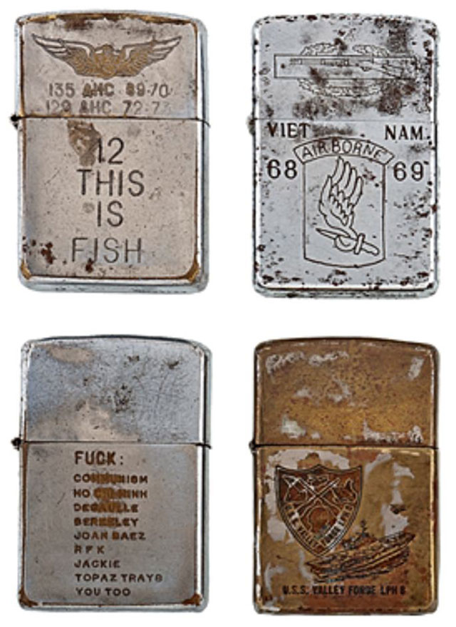 soldiers engraved zippo lighters from the vietnam war (1)