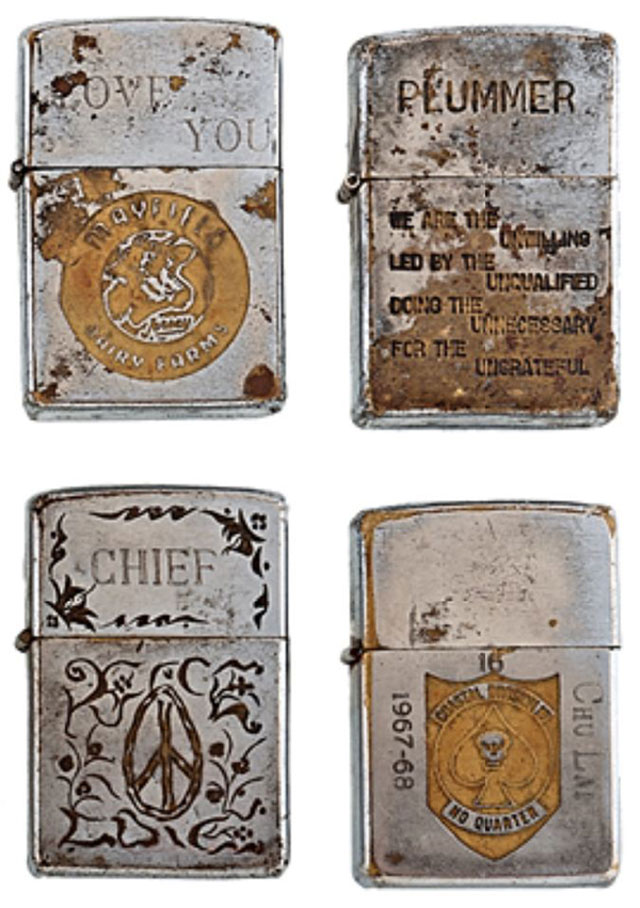 soldiers engraved zippo lighters from the vietnam war (2)
