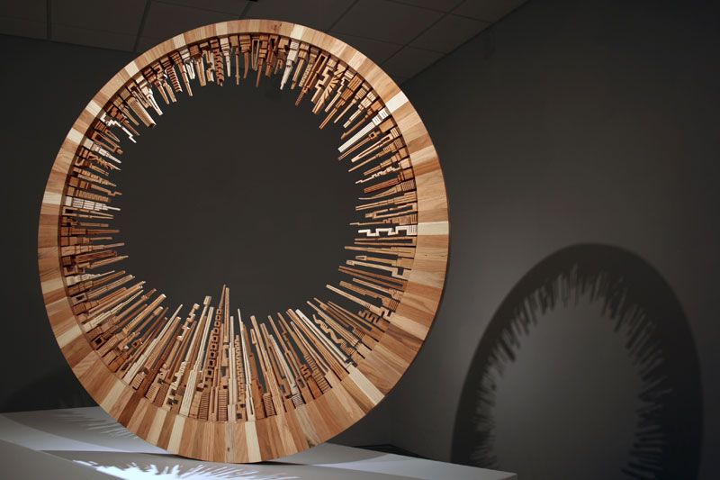 wooden cityscape wheel carving sculpture james mcnabb 7 You Wont Believe these Sculptures are Made Entirely of Wood