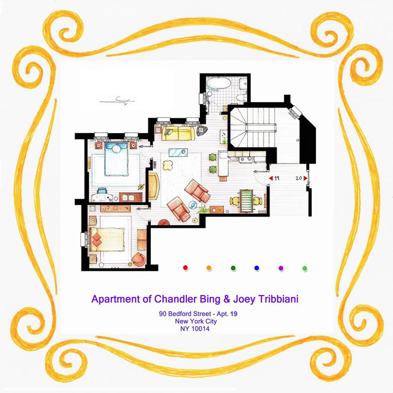 apartment_floor plan of_chandler_and_joey_from_friends_by_Inaki Aliste Lizarralde-nikneuk