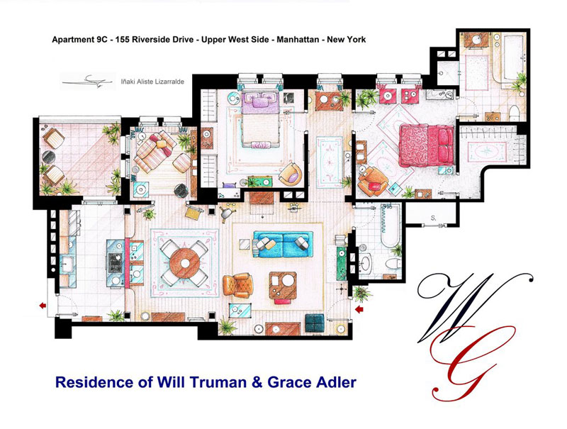 apartment_floor plan-of_will_truman_and_grace_adler_by_Inaki Aliste Lizarralde-nikneuk