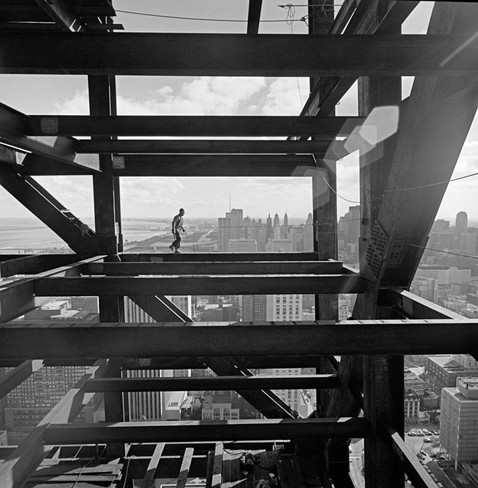 John-Hancock-Chicago-construction,-Skidmore,-Owings-&-Merrill,-Chicago,-IL,-1967-ezra-stoller