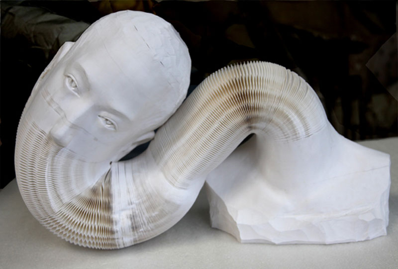 li hongbo paper sculptures malleable flexible (2)