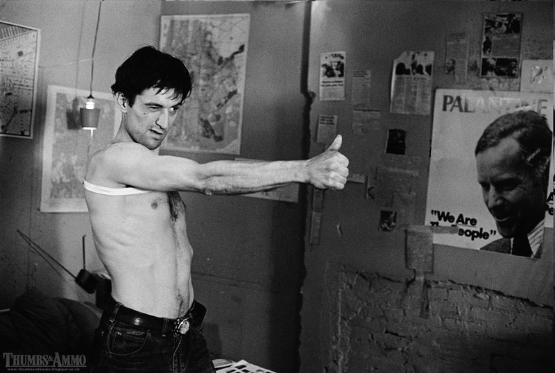taxi driver thumbs up de niro james l Swapping Guns for Thumbs