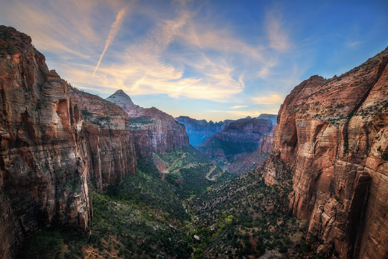 zion canyon overlook zion national park utah united states