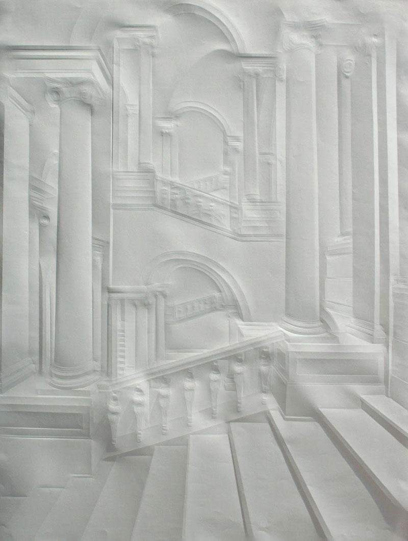 artwork made from a folded sheet of paper simon schubert 7 3D Laser Cut Paper Art by Eric Standley