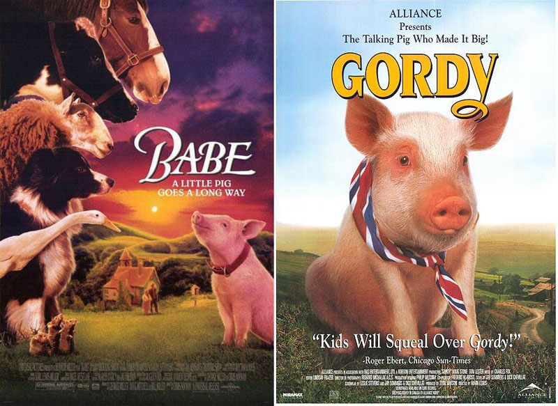 babe and gordy 1995 50 Side by Side Comparisons of Actors and the People They Portrayed