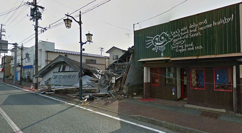 japan after 2011 earthquake and fukukshima google maps street view 15 Haunting Google Street Views of the Great East Japan Earthquake