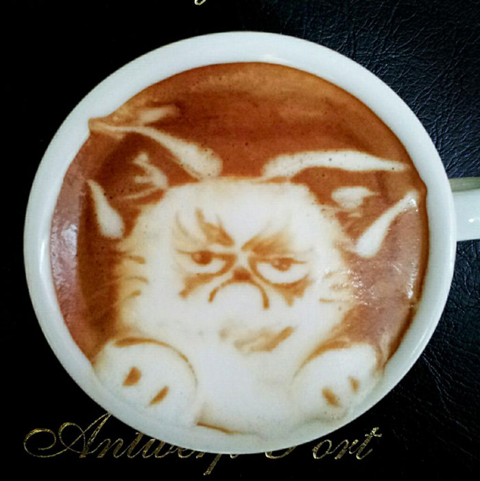 latte coffee art kazuki yamamoto george_10g twitter (15)