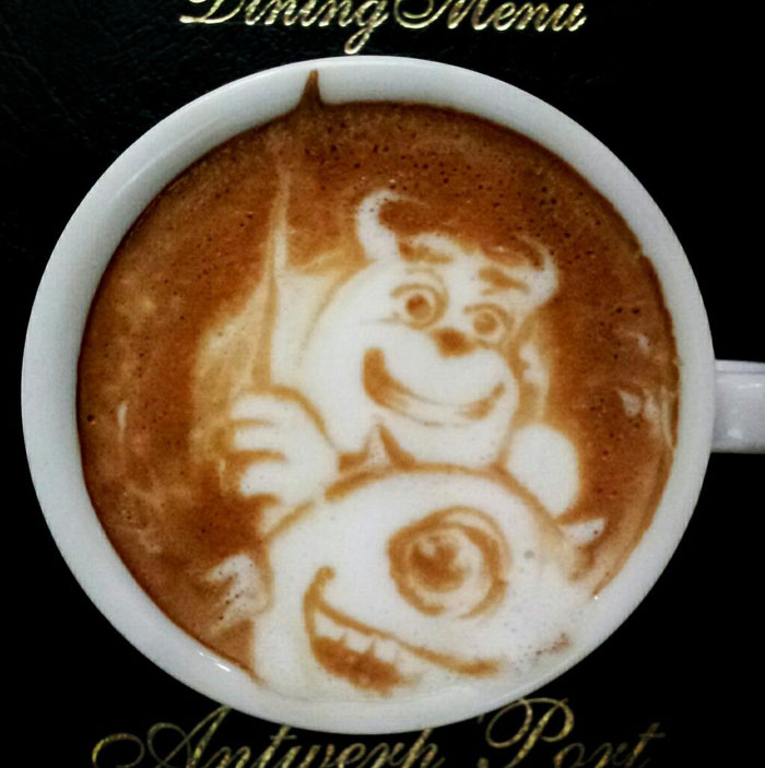 latte coffee art kazuki yamamoto george_10g twitter (16)