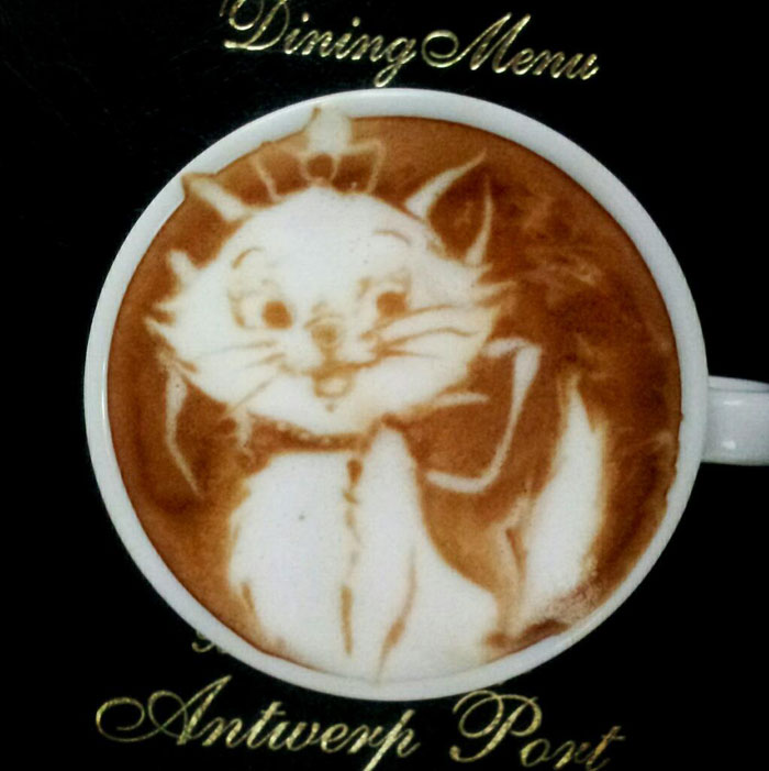 latte coffee art kazuki yamamoto george_10g twitter (7)
