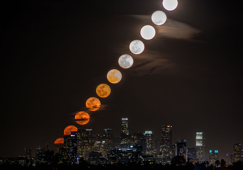 moonrise timelapse over la The Top 100 Pictures of the Day for 2013