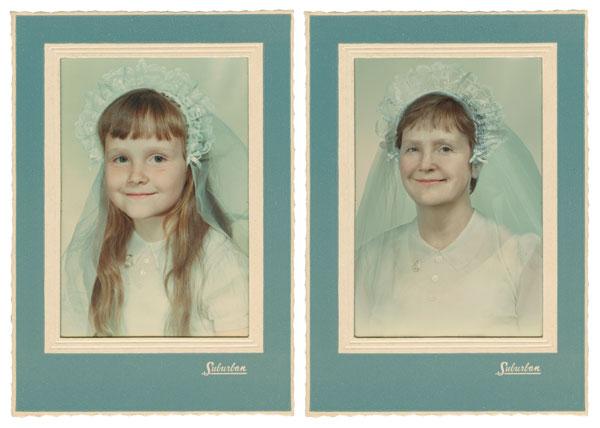 recreating childhood photos irina werning Carol 1960 & 2011 New York