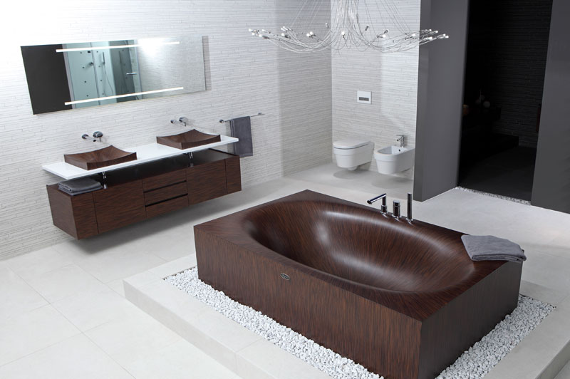wooden bathtubs all wood baths by alegna 7 10 Pieces of Furniture Held Together by Tension