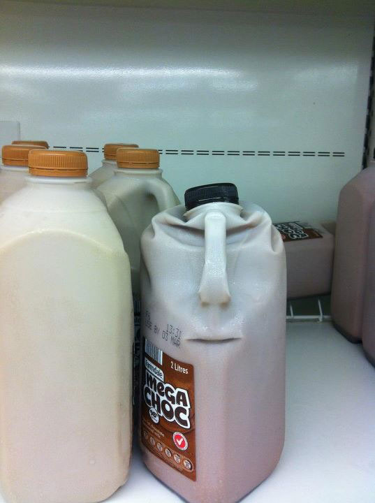 chocolate milk easter island 50 Faces in Everyday Objects
