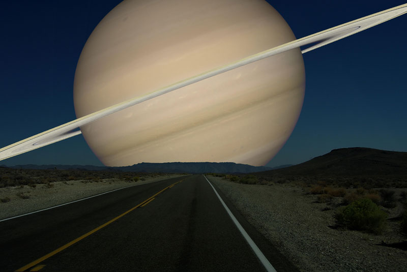 if saturn was as close to earth as the moon The Vastness of Space, Miniaturized