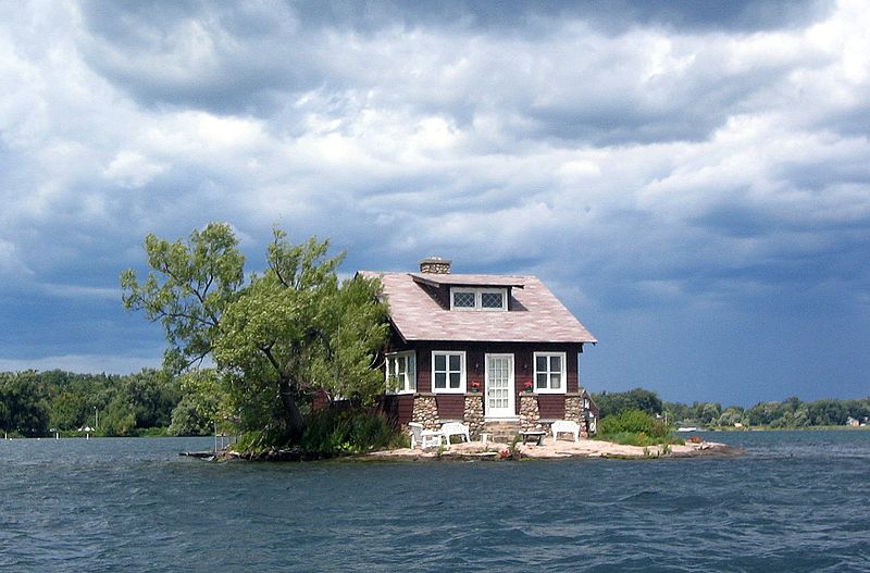 just room enough island Thousand Islands