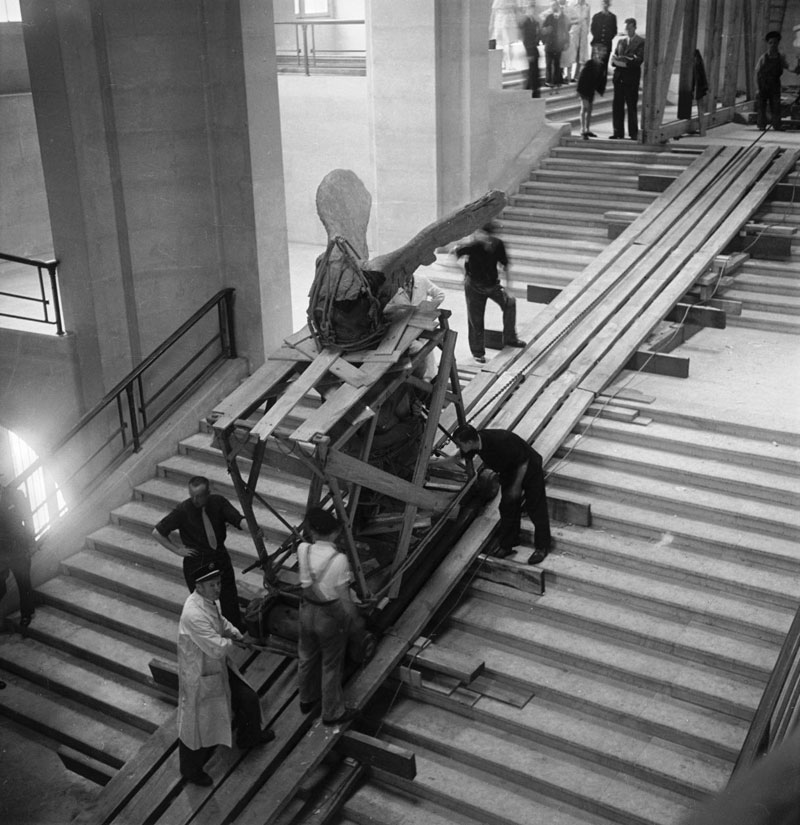 moving the Ascent of the Winged Victory of Samothrace world war II the louvre