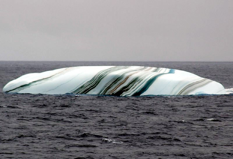 multicolored striped iceberg Picture of the Day: The Multicolored Iceberg