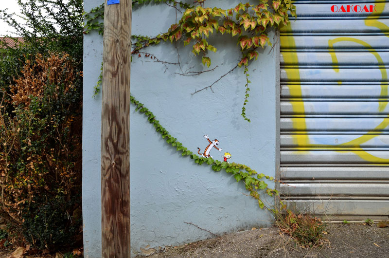 oak oak street art 21 Street Art That Plays With Its Surroundings