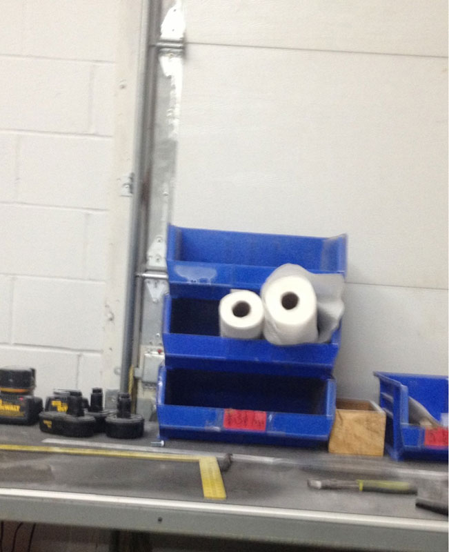 stacked bins paper towel cookie monster 50 Faces in Everyday Objects