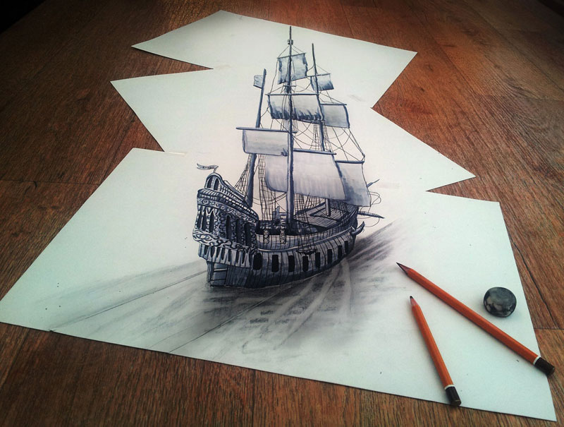 3d pencil drawings by ramon bruin jjk airbrush 9 Incredibly Intricate Ink Illustrations by Alex Konahin