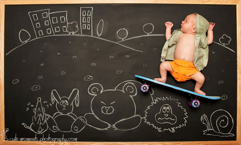 chalkboard advenutres of a newborn baby (4)