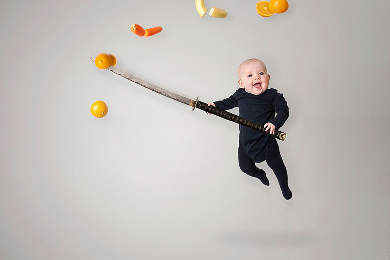 emil nystrom photoshops baby daughter into funny situations 9 Creative Dad Takes Adorable Portraits of Daughter 