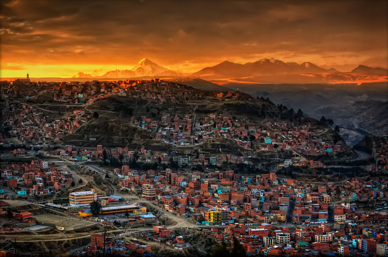 la paz bolivia at sunset Picture of the Day: Sunset in La Paz