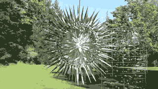 spines kinetic wind sculpture by anthony howe