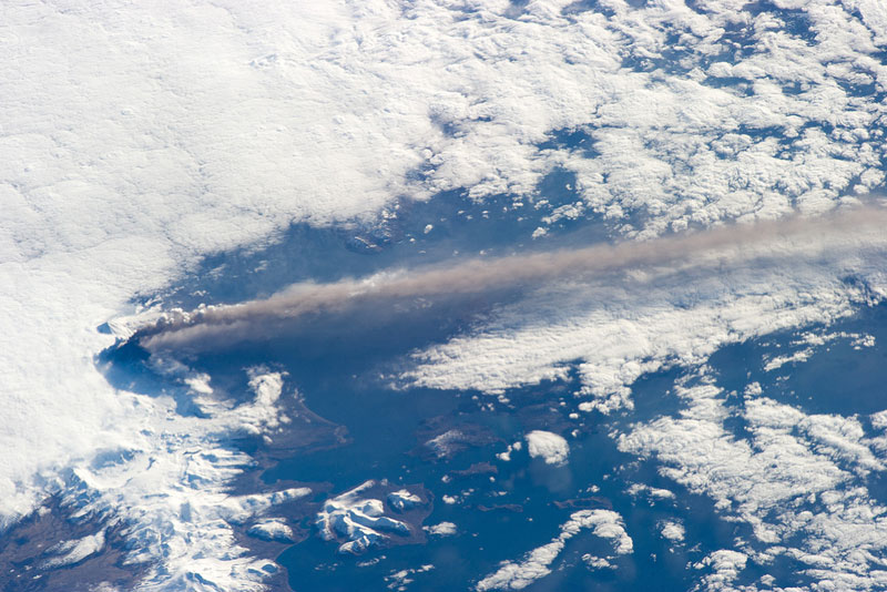Alaska Pavlof Volcano from space aerial nasa 2