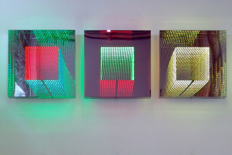 infinite LED artworks plexiglass mirrors hans kotter (4)