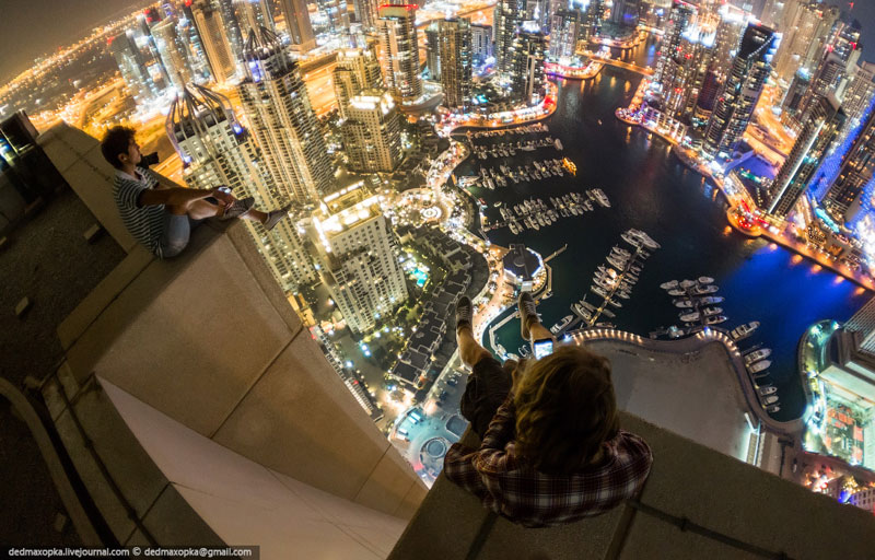 rooftopping dubai urban exploration vadim makhorov 13 Heres What Wingsuit Flying Through a 20 ft Gap at 100 mph Looks Like