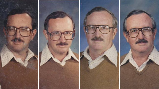 techer wears same yearbook photo outfit for 40 years (1)