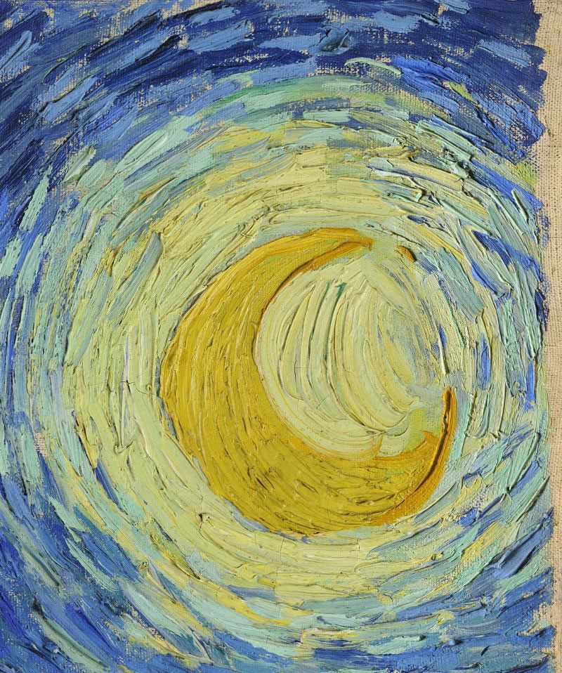 the starry night vincent van gogh close up Extremely Detailed Close Ups of Van Goghs Masterpieces