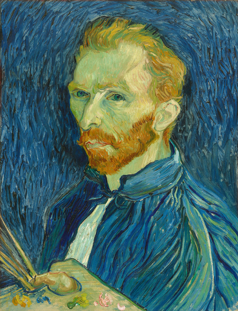 vincent van gogh self portrait 1889 national gallery of art Extremely Detailed Close Ups of Van Goghs Masterpieces