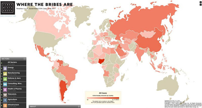 bribery nigeria is the worst 40 Maps That Will Help You Make Sense of the World