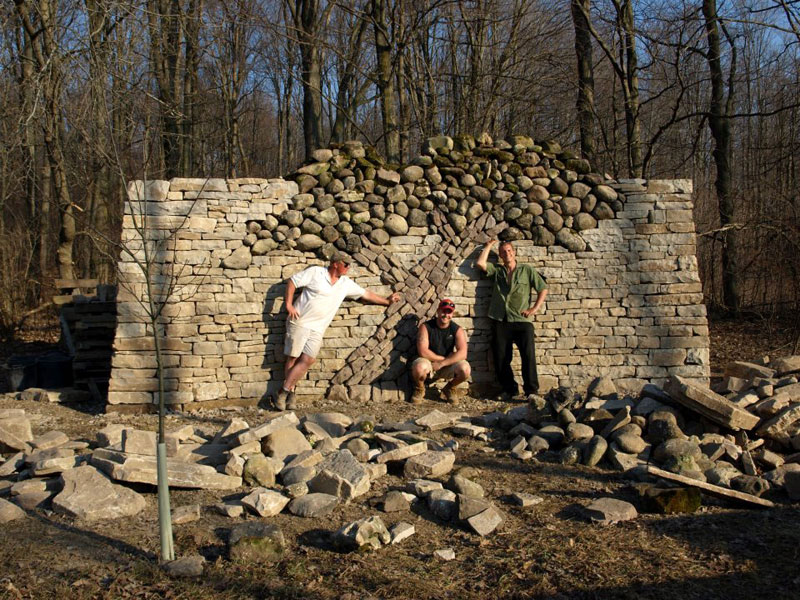 dry stone tree wall memorial eric landman 7 Couple Creates the Most Beautiful Stone Walls Ever