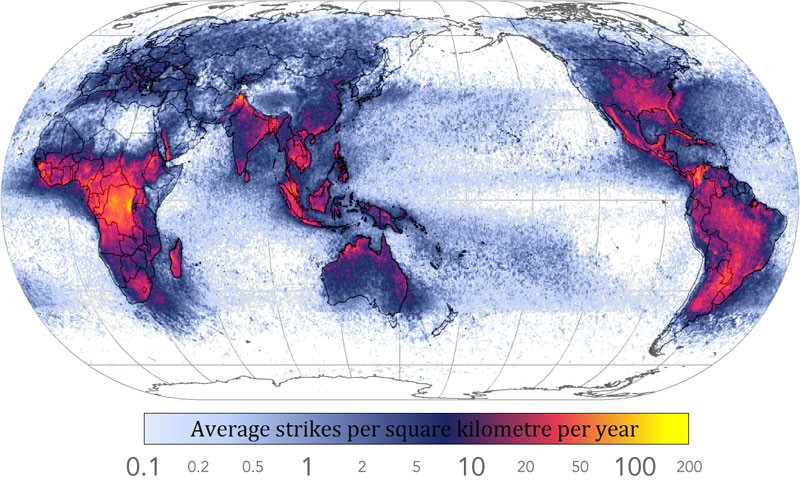 frequency of lightning strikes in the world 40 Maps That Will Help You Make Sense of the World